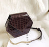 Wild oblique cross chain small square bag