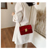 Velvet chain shoulder small fashion square bag