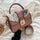 Snake pattern fashion lock ladies small square bag