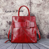 Fashionable Top Layer Cowhide Chinese Style Large-Capacity One-Shoulder Diagonal Handbag