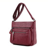 Middle-aged mother soft leather shoulder bag