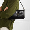 Patent leather shoulder bag