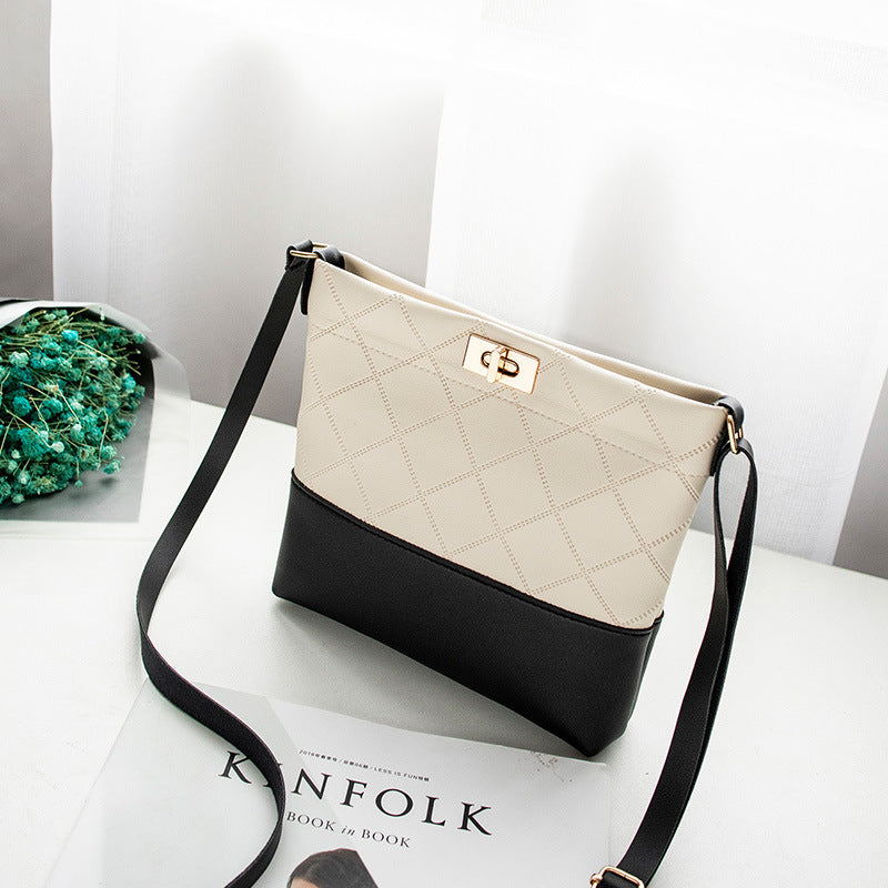 Simple Lock Women's Bag Shoulder Messenger
