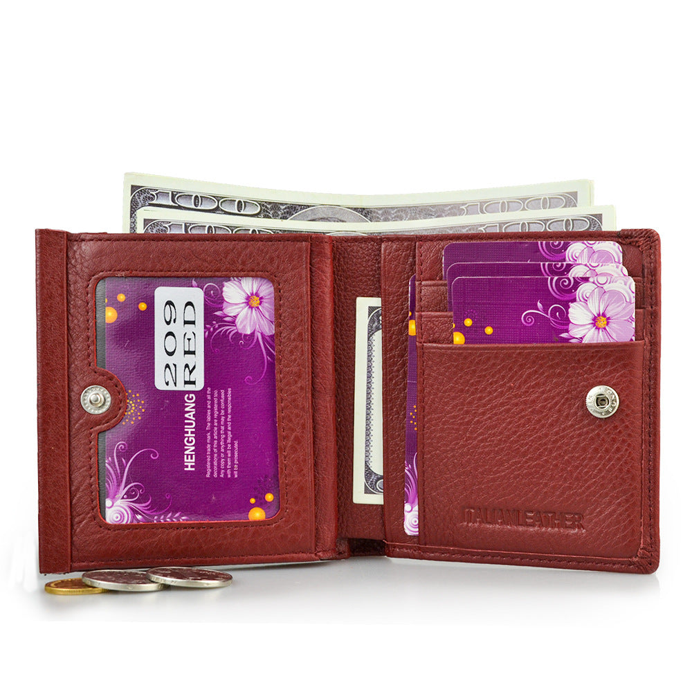 Short Mini Fashion Multi-Card Slot Fashion Leather Women's Wallet