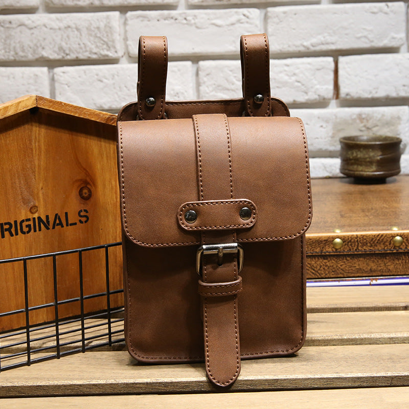 Multifunctional PU Leather Diagonal Waist Span Casual Korean Version