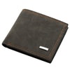 Men's Compact Wallet With Zipper And Multiple Card Slots