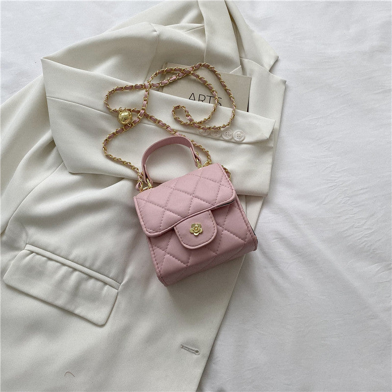 Portable Small Square Bag Chain One Shoulder Crossbody Satchel Lipstick
