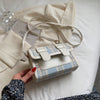 Women's Fashion Plaid Messenger Bag Casual One Shoulder