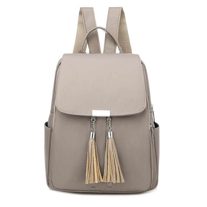 Women's Oxford Cloth Large Capacity Tassel Backpack