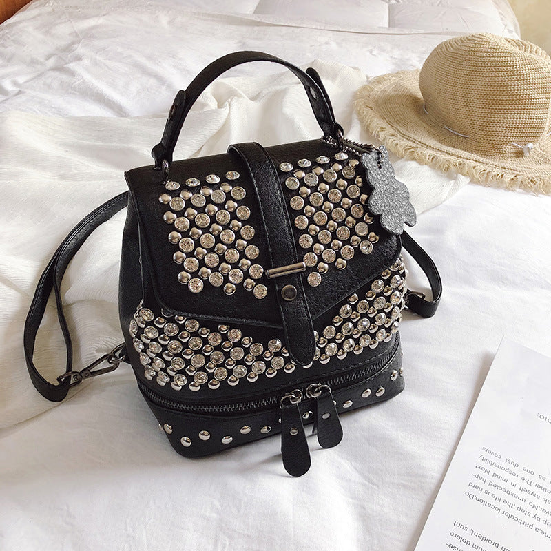 Bright Diamond Backpack Trendy Small Backpack Ladies One-shoulder Messenger Bag