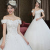 Fashion bride Korean word shoulder thin flowers wedding dress wedding knot 2021 new wholesale H82