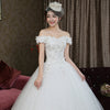 Fashion bride Korean word shoulder thin flowers wedding dress wedding knot 2021 new wholesale H82