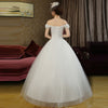 Fashion bride Korean word shoulder thin flowers wedding dress wedding knot 2021 new wholesale H82