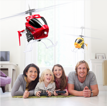 Syma Official W25 RC Helicopter 2 CH 2 Channel Mini RC Drone With Gyro Crash Resistant RC Toys For Boy Kids Gift Red Yellow