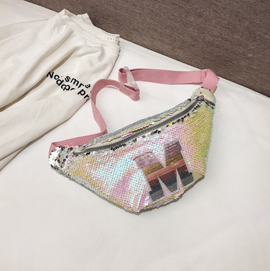 Fanny Pack Korean Children 2021 New Trend Sequins Mini Shoulder