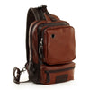 A Mo Tis Leather Backpack Bag trend of Korean men's casual outdoor sport for men chest Bag Satchel