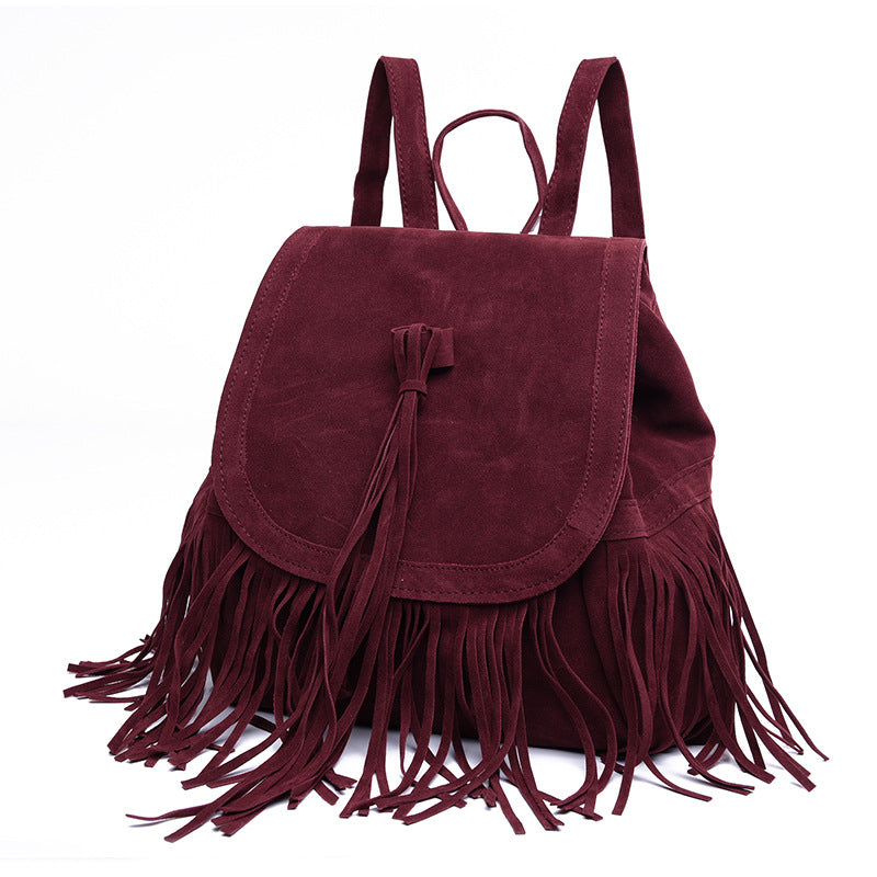 A new trade in Europe and the United States on behalf of 2021 Bag Backpack backpack fringed fashion bags