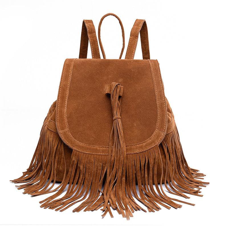 A new trade in Europe and the United States on behalf of 2021 Bag Backpack backpack fringed fashion bags