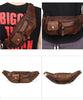 Men's Chest Bag Casual Fashion Leather Men's Bag Crazy Cow Leather Retro Crossbody Mobile Phone Waist Chest Bag