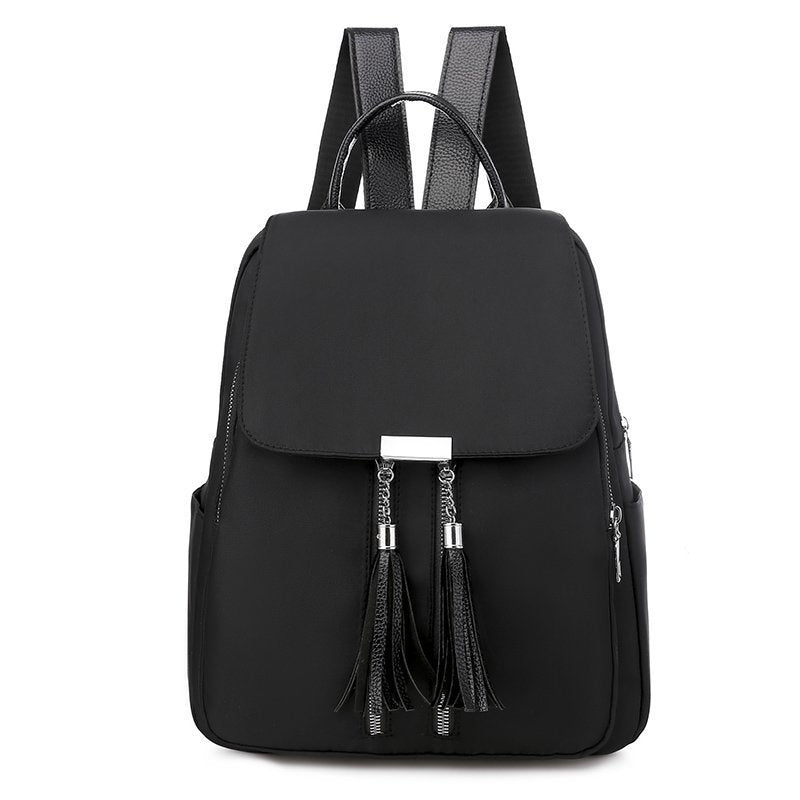 Women's Oxford Cloth Large Capacity Tassel Backpack