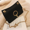 Fashion lock chain small square bag