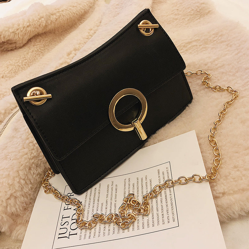 Fashion lock chain small square bag