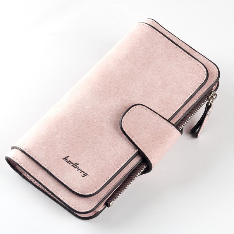 Long buckle ladies wallet clutch