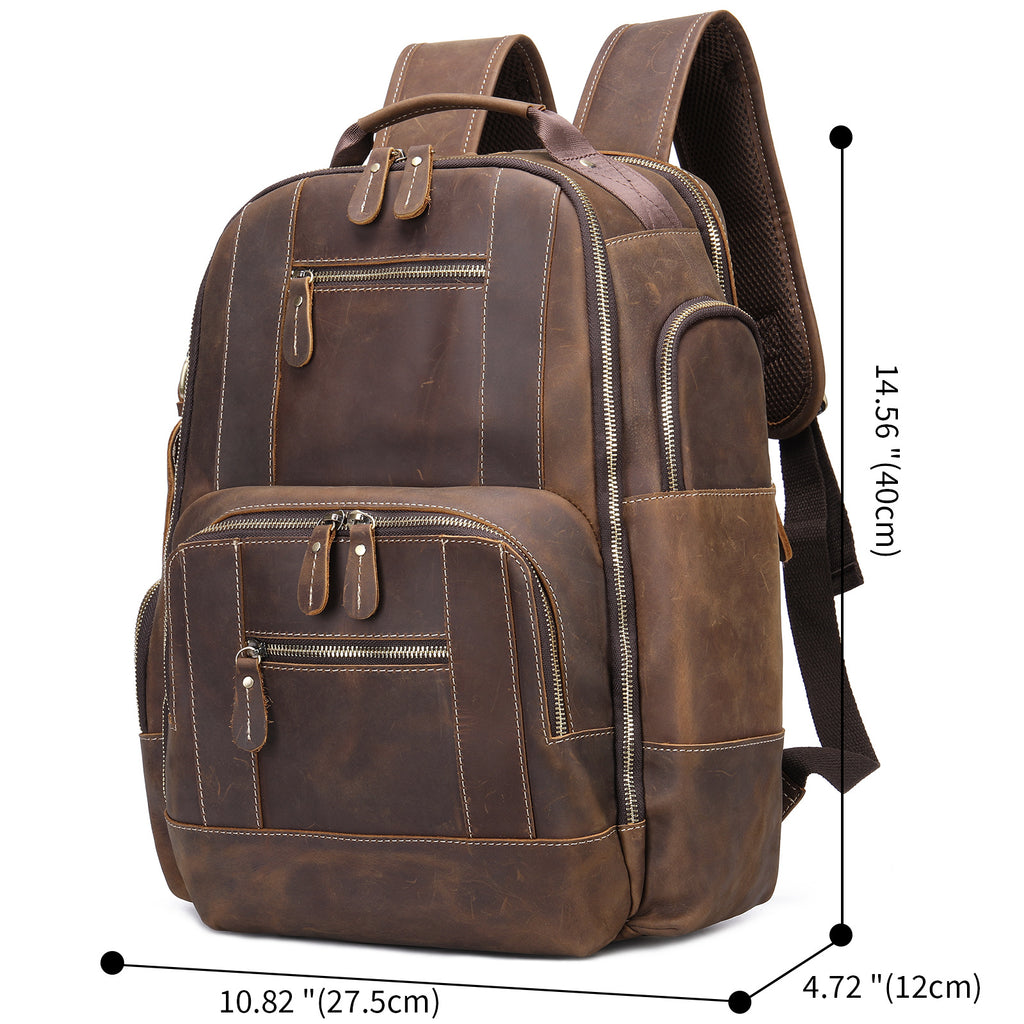 European And American Retro Backpack Crazy Horse Leather Outdoor Backpack