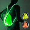 Night running luminous reflective drawstring backpack