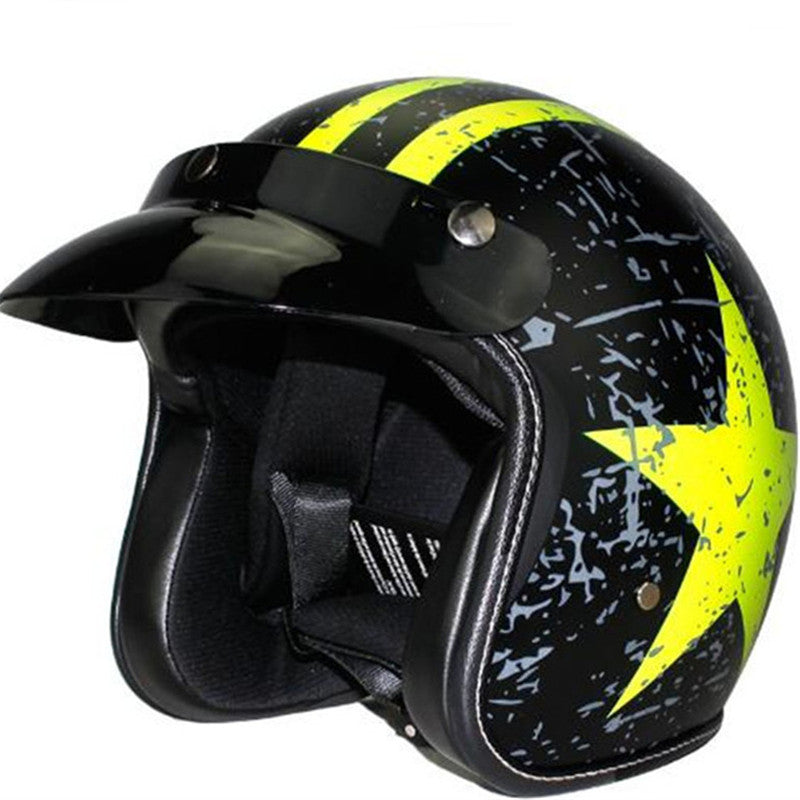 Retro Men's And Women's All-season Electric Vehicle Helmet