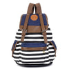 Horizontal striped bag backpack