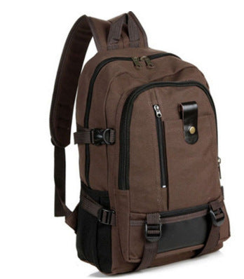 2021 Korean men's Leisure Canvas Bag retro fashion school computer backpack