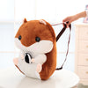Lolita Round&Fat Hamster Plush Doll Backpack Cosplay Bag Cute White&Brown