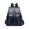 Fashion Soft Leather Large Capacity Ladies Backpack