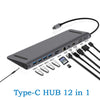 Type-C Hub  Dock 12 In 1 Usb-c HD Extended Hub