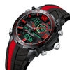 Multifunctional dual display men's watch