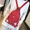 All-match Embroidery Ladies Oxford Backpack