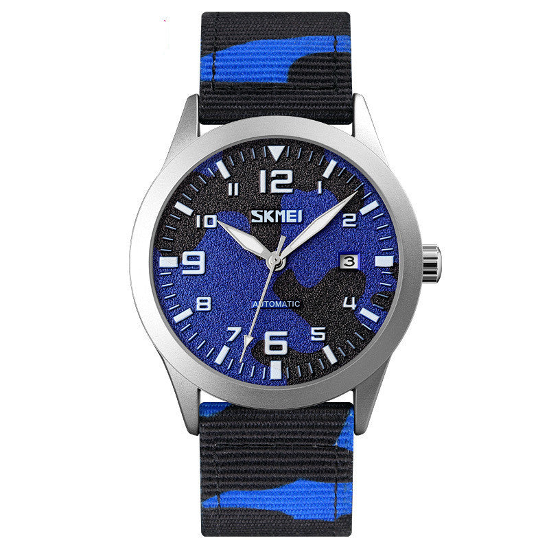 Sport Camo Nylon Strap Automatic Mechanical Watch