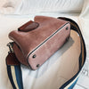 Oil wax leather bucket bag color shoulder strap handbag