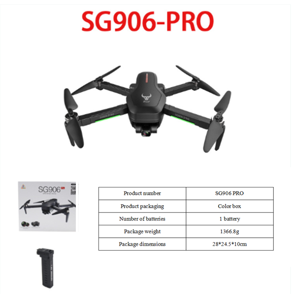 SG906PRO folding dual GPS drone 4K HD image transmission two-axis mechanical self-stabilizing gimbal professional aerial photography