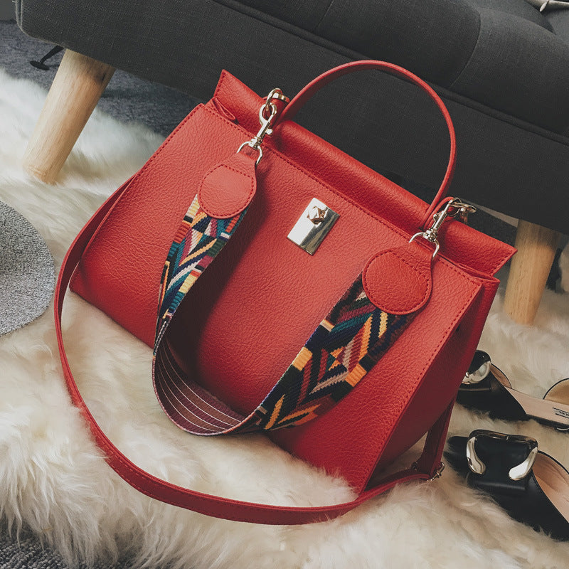 In The Spring Of 2021 New Handbag Korean Color Strap Shoulder Bag Handbag Shoulder Lock Casual Fashion