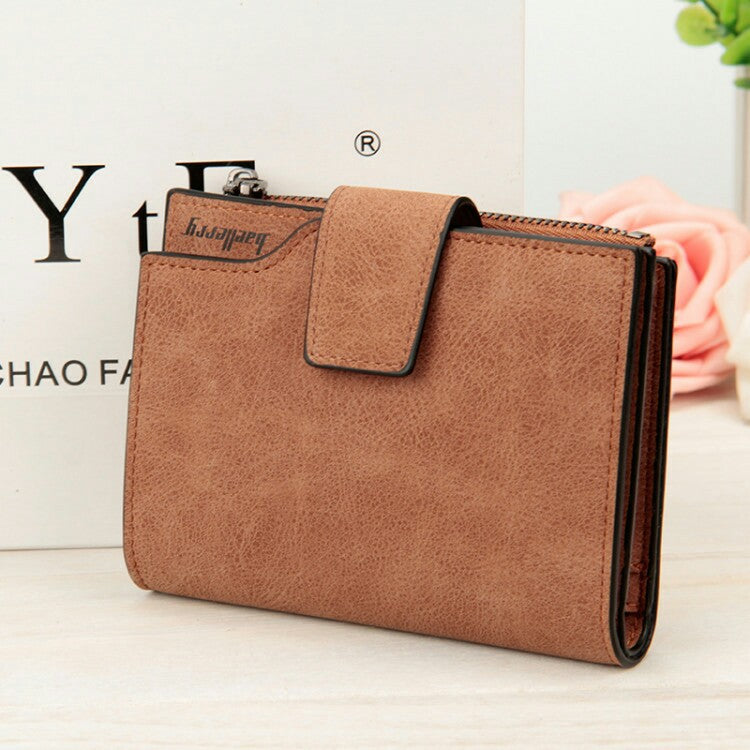 Manufacturers wholesale multifunctional Korean Ladies Purse vertical section nubuck leather zipper hasp multi card multicolor Wallet