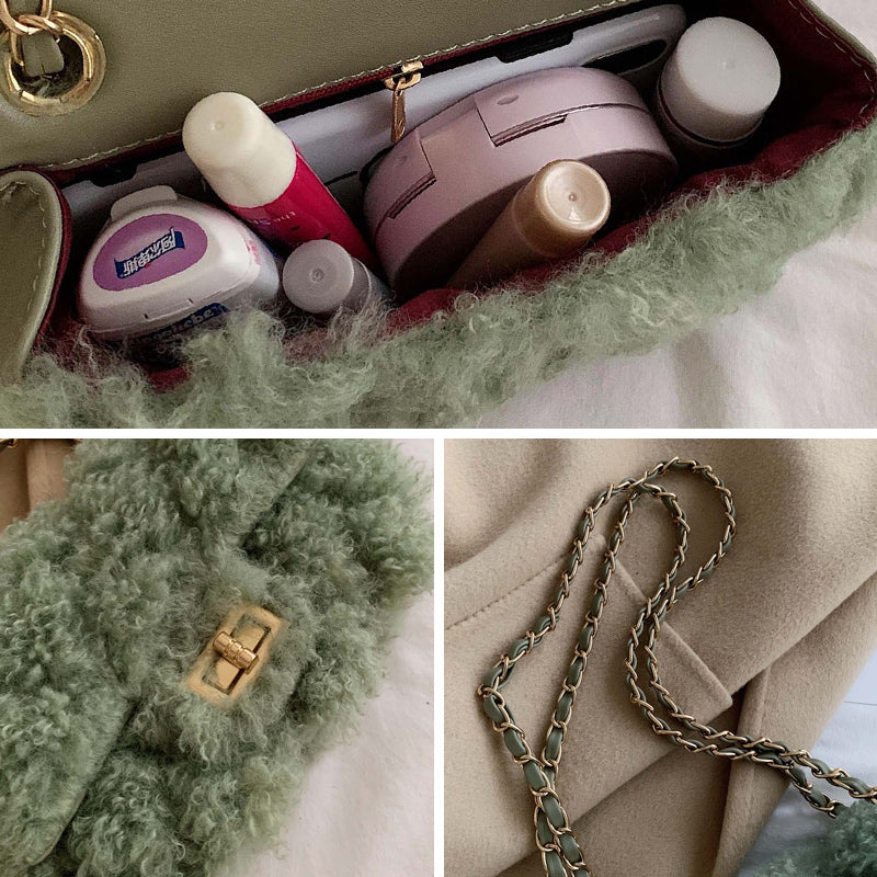 Plush bag for autumn and winter