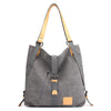 Women's large capacity canvas shoulder bag