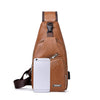 Casual Fashion Men's USB Charging Chest Bag