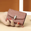 Snake Head Buckle Organ Card Holder Female Snake Embossed Leather