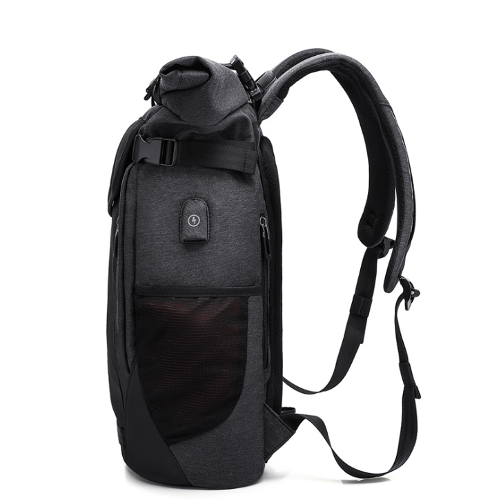 Korean version of the casual USB men's backpack shoulder bag men's breathable wear business computer bag travel bag