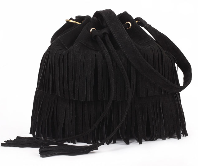 Women bag tassel bucket shoulder bag AliExpress foreign trade ladies bag Europe and the United States trend bucket bag