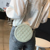 Foreign style Lingge pearl chain messenger small round bag