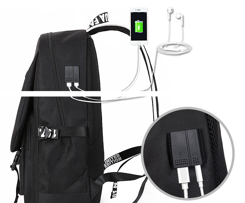 Men's Backpack Voice-activated Charging Listening Luminous